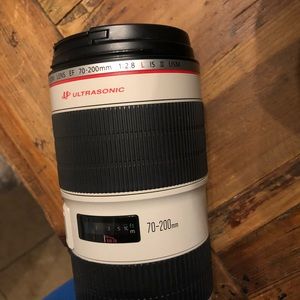 Canon ultrasonic 70-200 lens. 1-2.8  L iS USM II. Only used a few times.